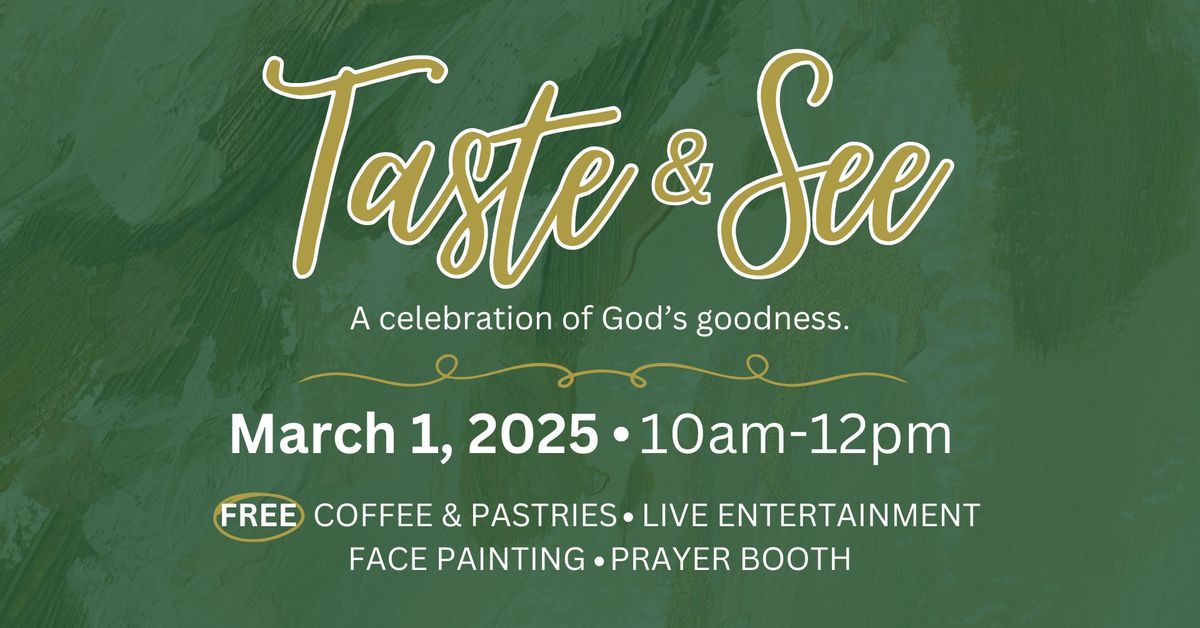 Taste & See: A Celebration of God\u2019s Goodness \ud83c\udf89