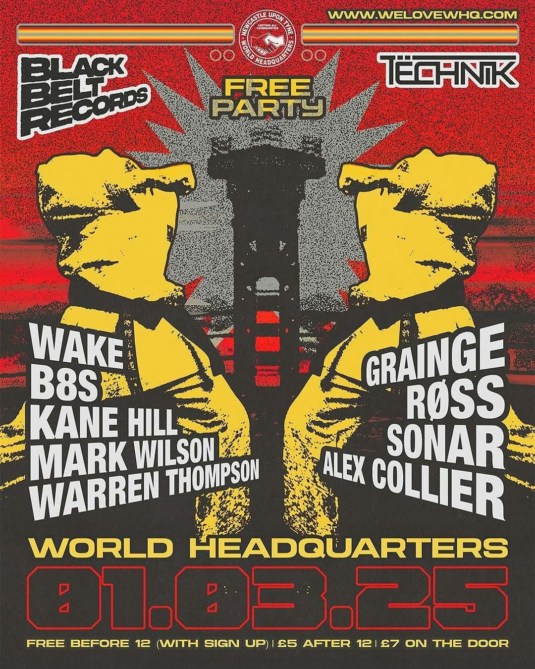 FREE PARTY - BLACK BELT RECORDS!  1ST MARCH