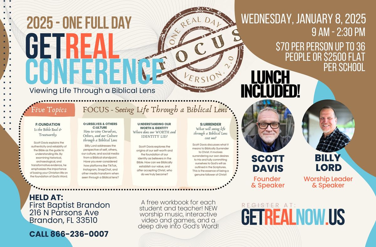 Get Real ONE REAL DAY Spiritual Emphasis Conference v. 2.0 TAMPA!