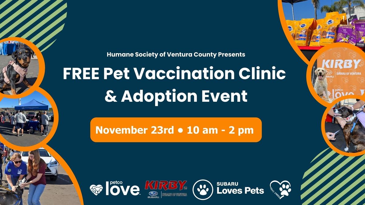 HSVC Cares Free Pet Vaccination Clinic and Adoption Event