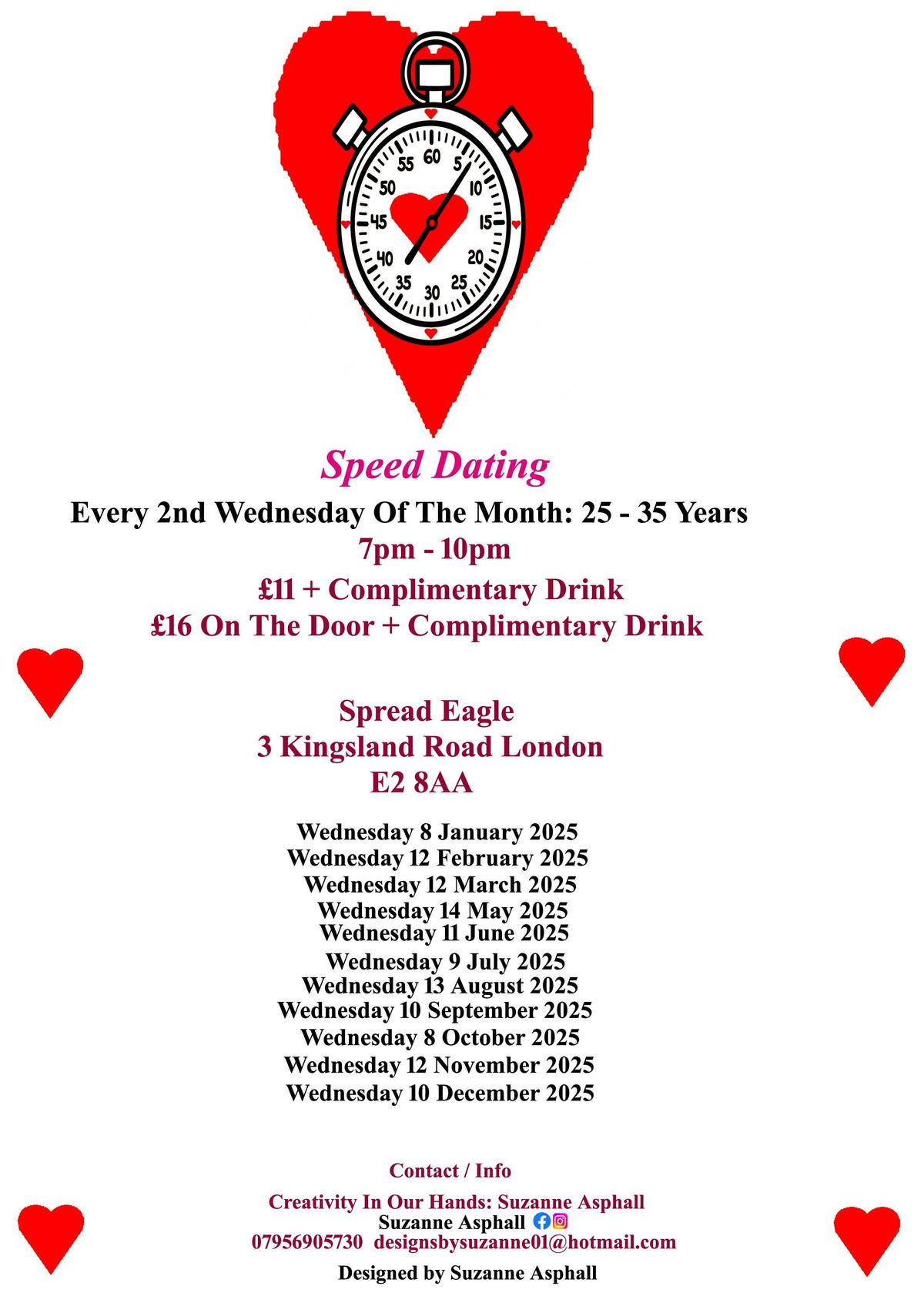 Speed Dating 25 - 35 years Wednesdays
