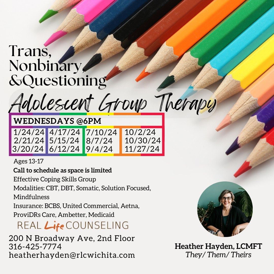 Trans, Nonbinary, & Questioning Adolescent Group Therapy