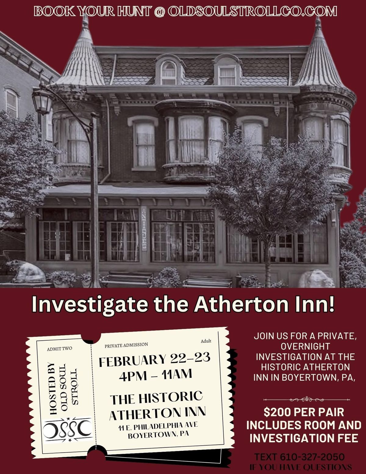 Ghost Hunt at the Atherton Inn