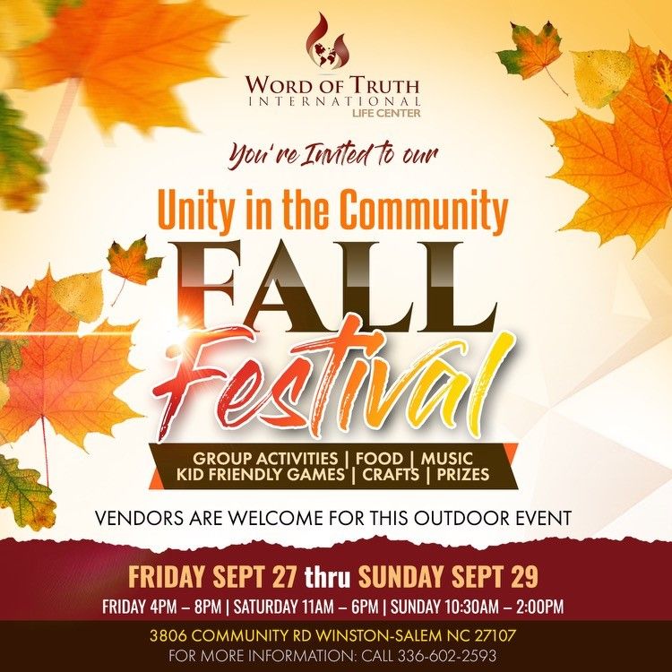 Unity in the Community Fall Festival