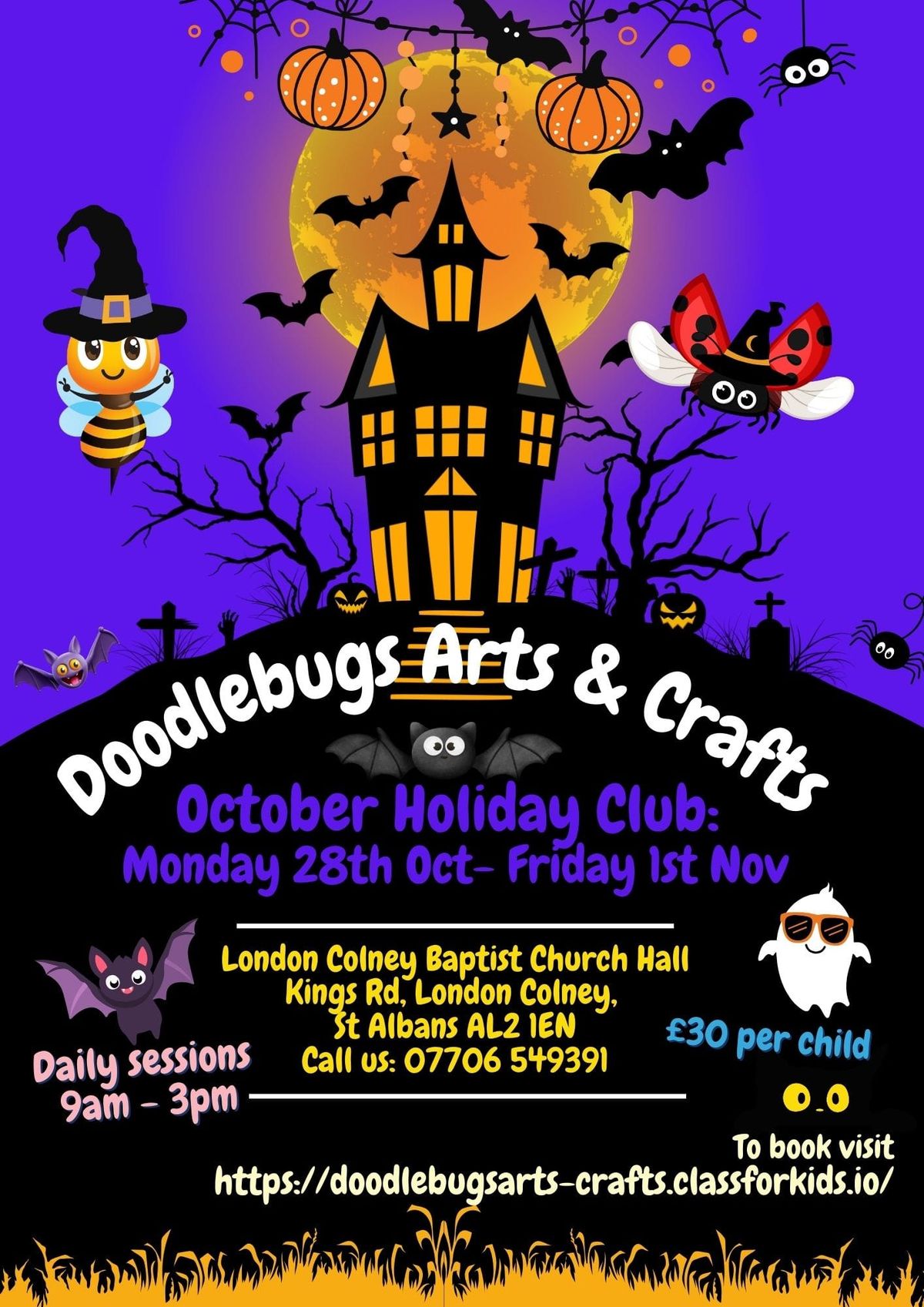 Doodlebugs Arts & Crafts October Half-Term Holiday Club