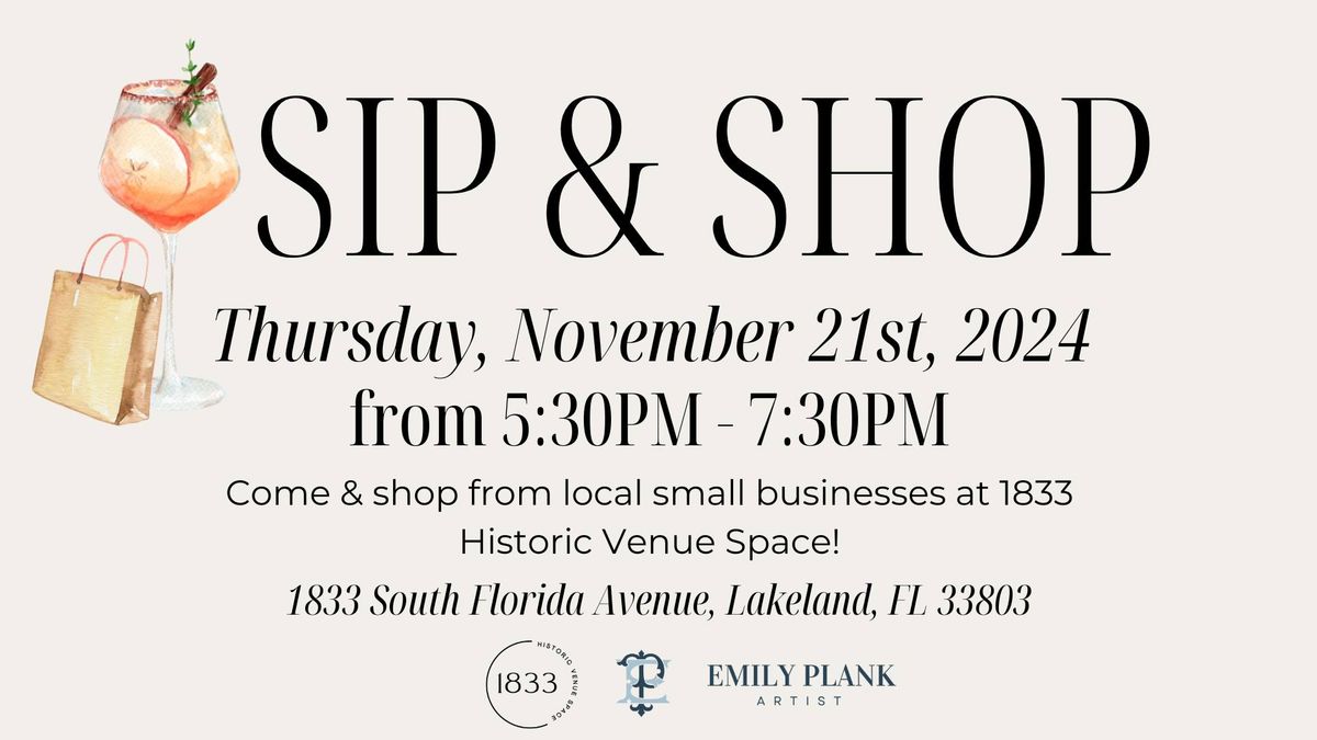 Sip & Shop!