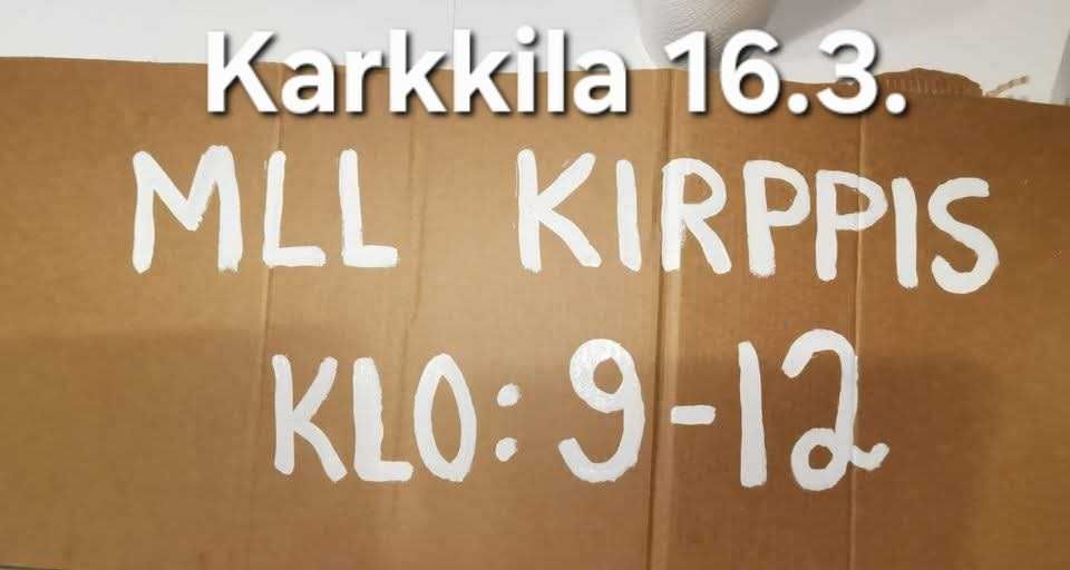 MLL Karkkilan LASTEN- ja NUORTENvaatteiden ja tarvikkeiden kirppis Ty\u00f6v\u00e4entalolla 16.3.