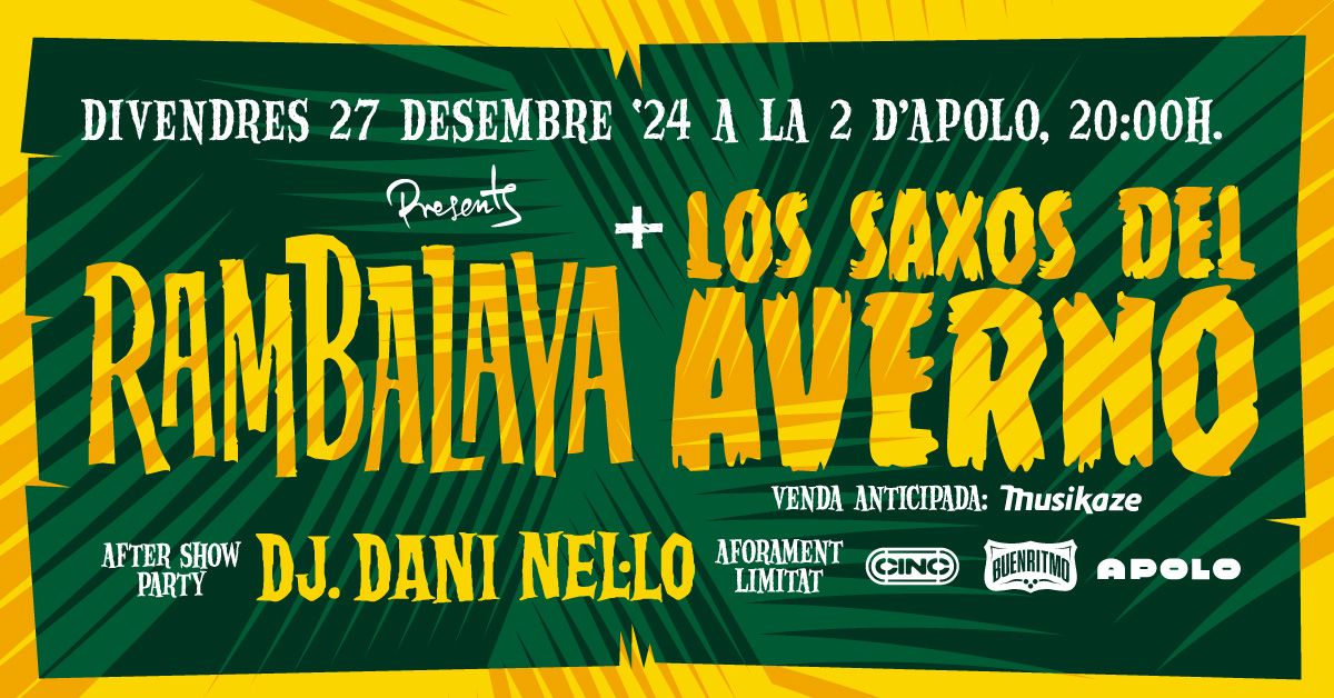 Rambalaya + Los Saxos del Averno @ Barcelona - Sala Apolo