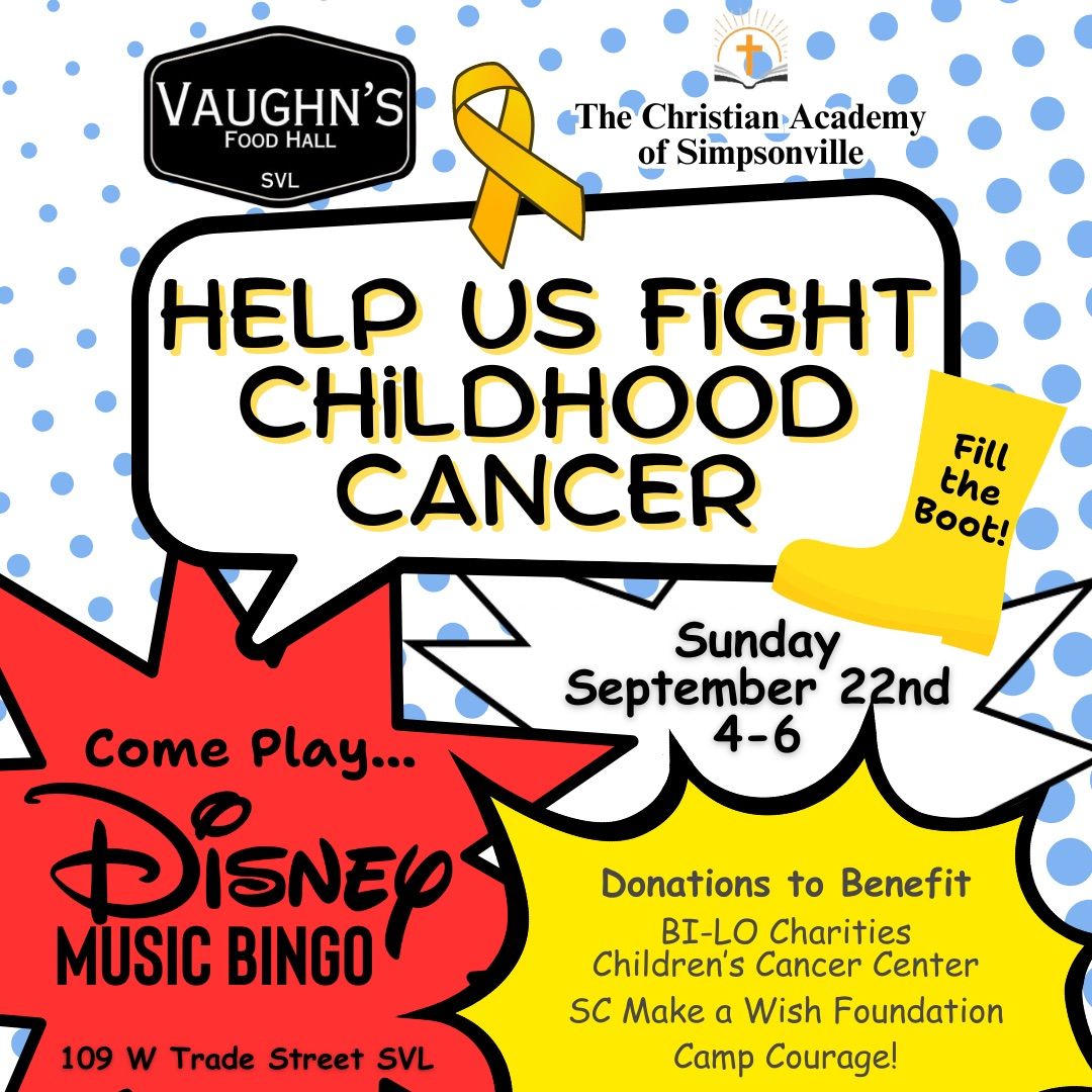 Childhood Cancer Awareness- Disney Music Bingo