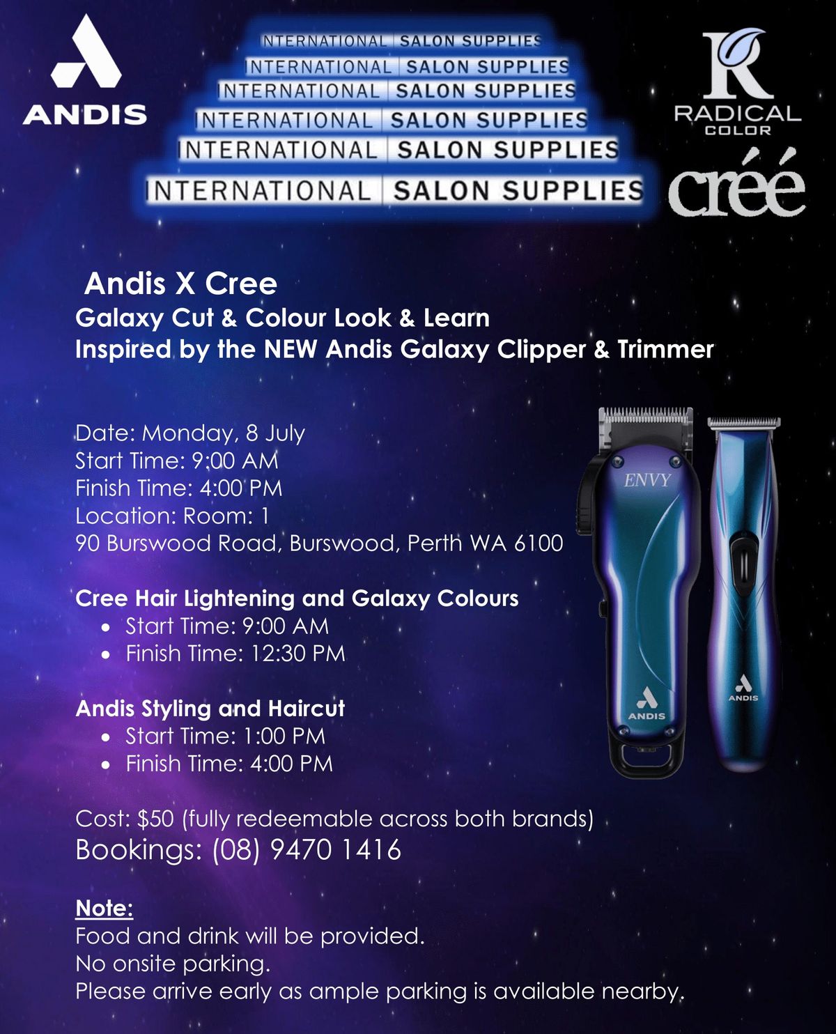 Andis X Cree \u2013 Galaxy Cut & Colour Look and Learn