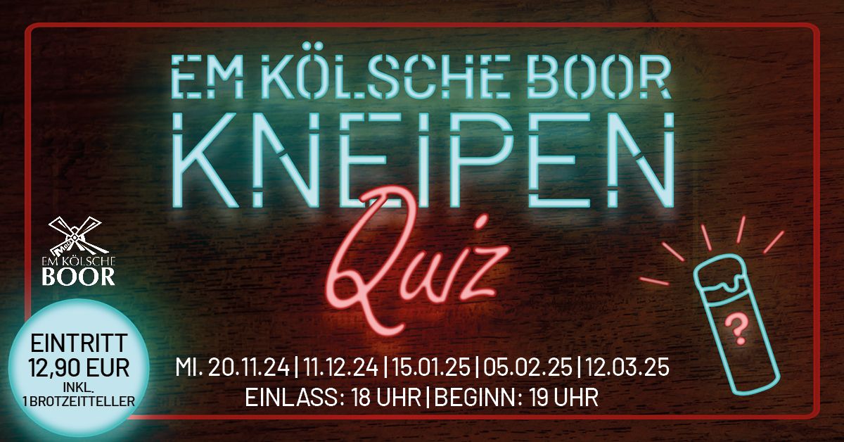 Kneipenquiz Em K\u00f6lsche Boor