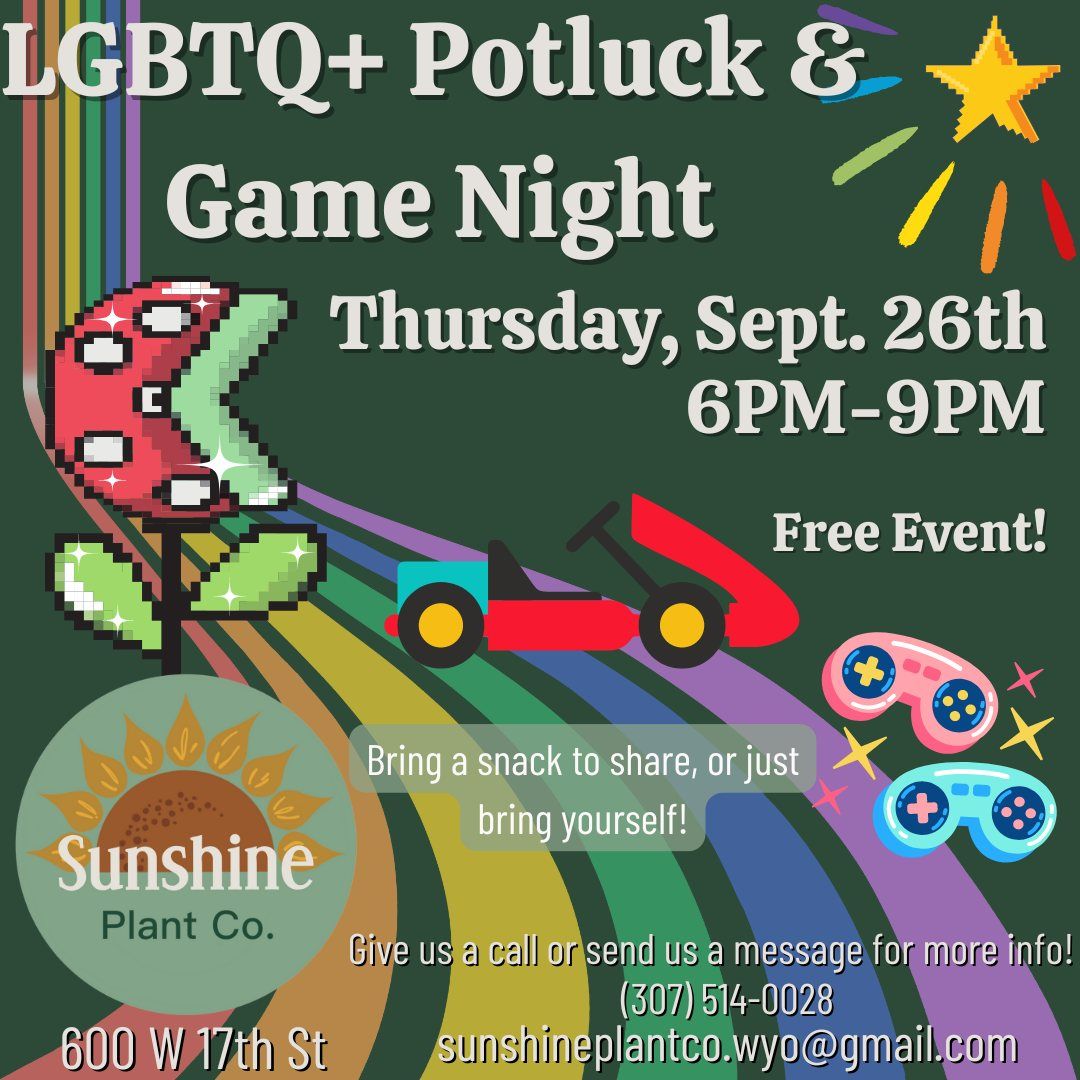 LGBTQ+ Potluck & Game Night