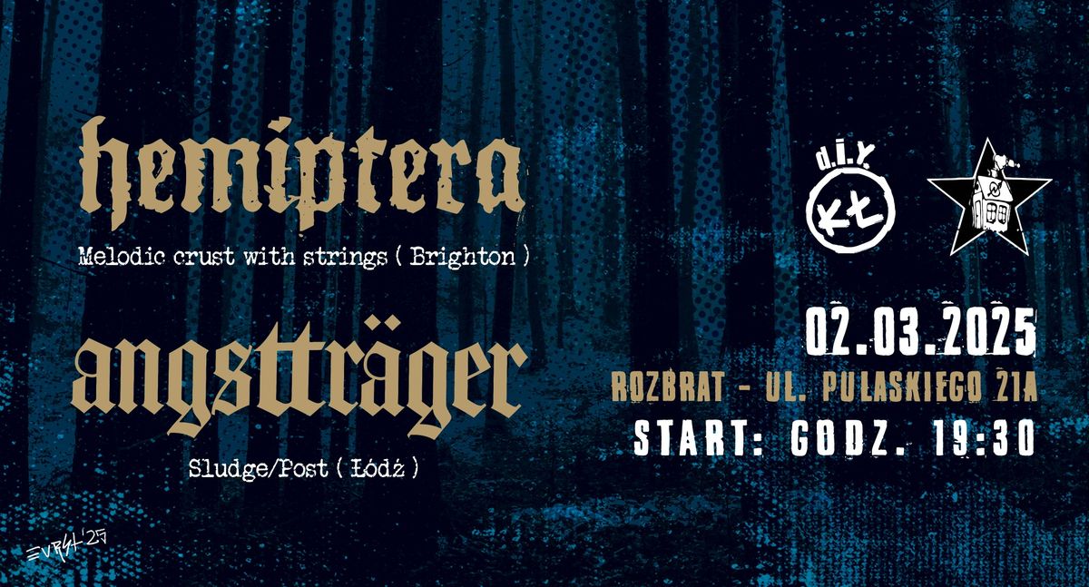 Koncert 02.03 Rozbrat Hemiptera - Angsttr\u00e4ger