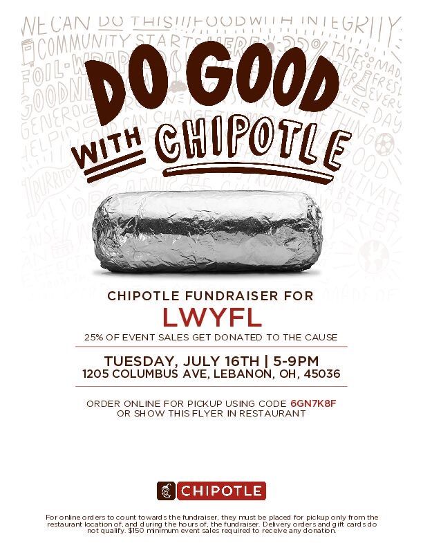 CHIPOTLE Fundraiser for the LWYFL 