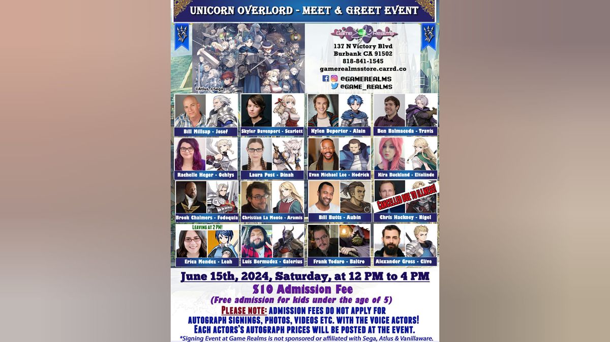 Unicorn Overlord Voice Actors meet & greet