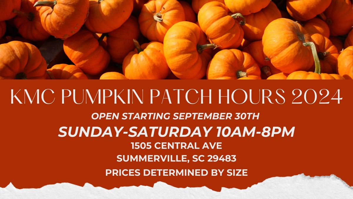 KMC Pumpkin Patch is OPEN! 