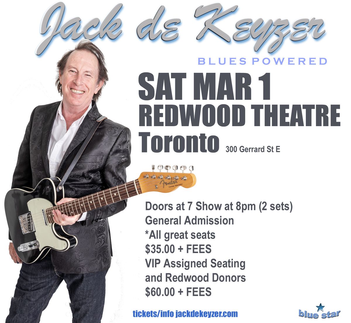 JACK DE KEYZER REDWOOD THEATRE SAT MAR 1 TORONTO 