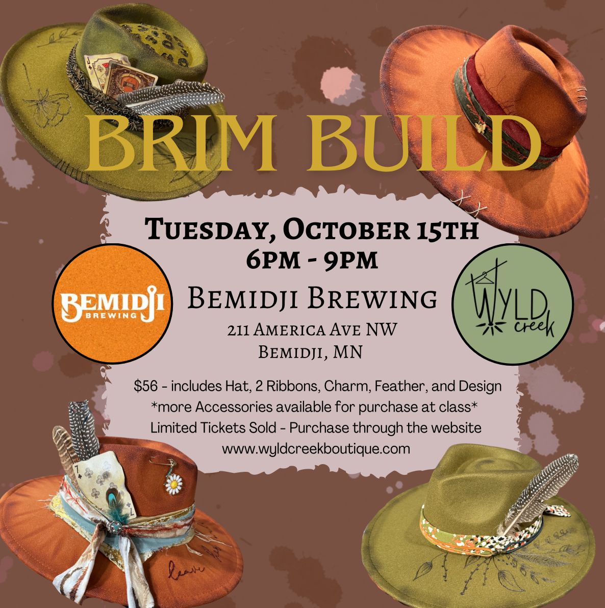 Oct 15th - Brews + Brims @ Bemidji Brewing