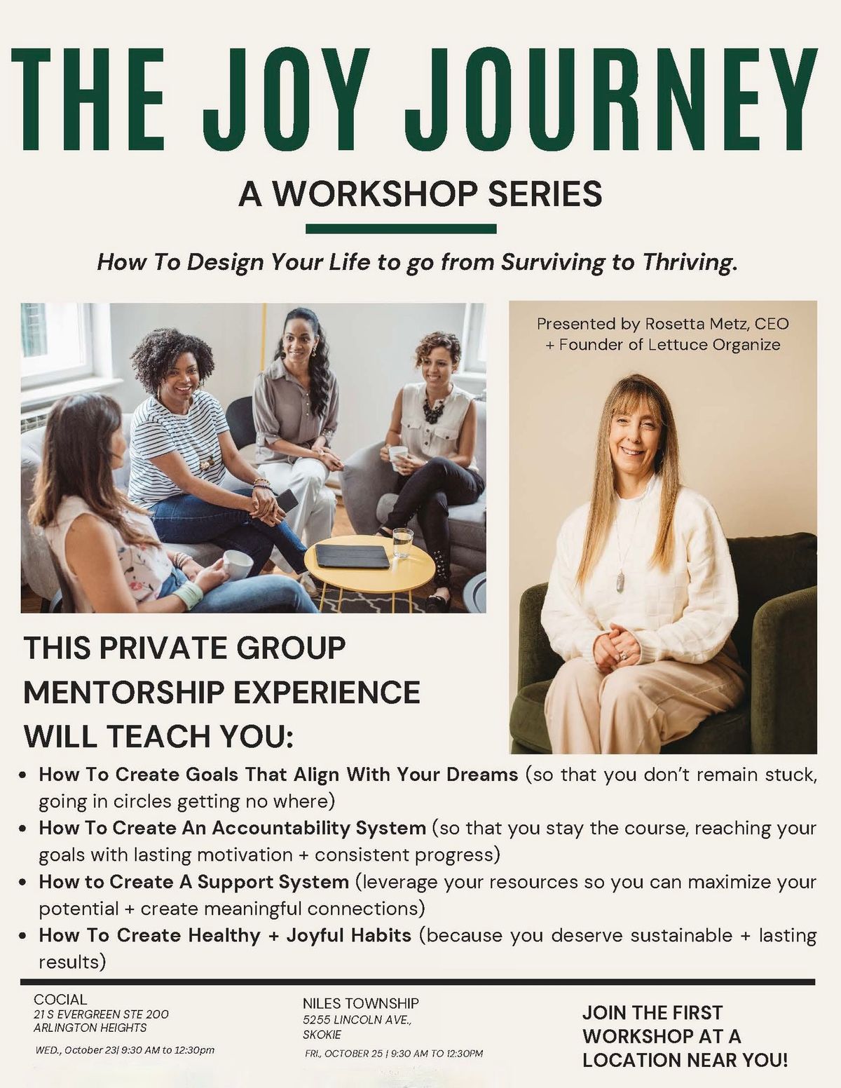 The Joy Journey | A Workshop Series | Thriving Pathways