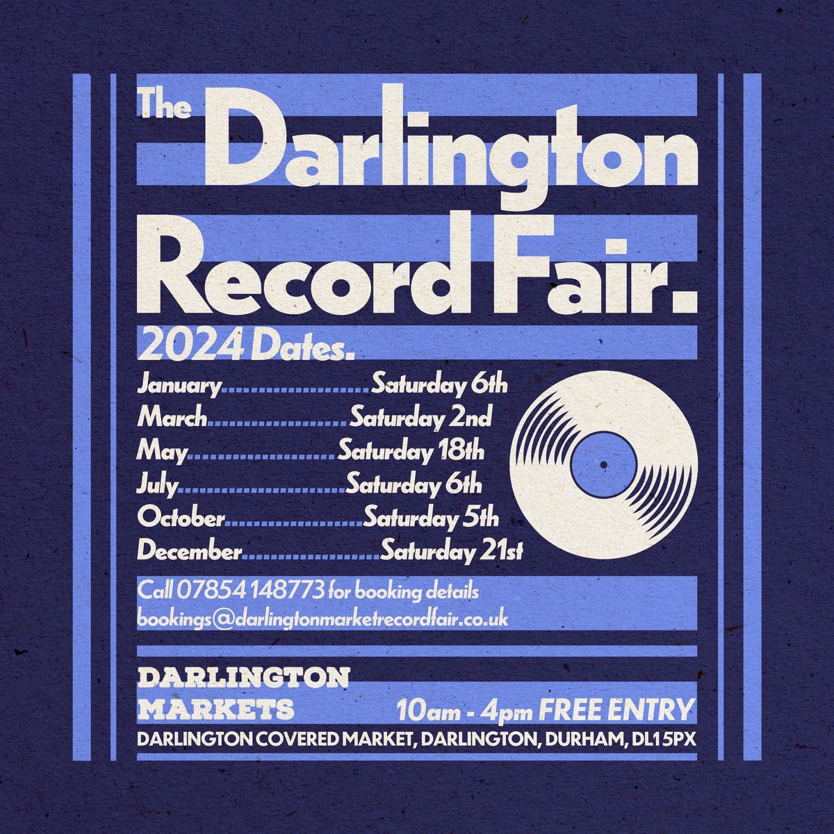 The Darlington Market Record Fair - Saturday 21st December