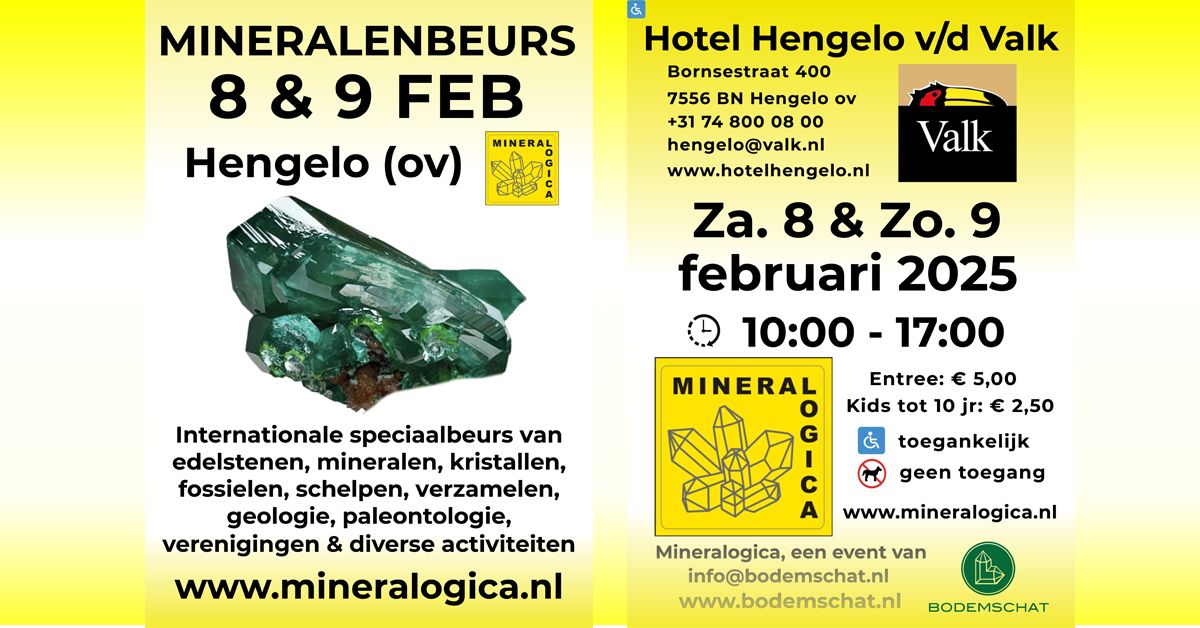 Mineralenbeurs Mineralogica 8 & 9-02-2025