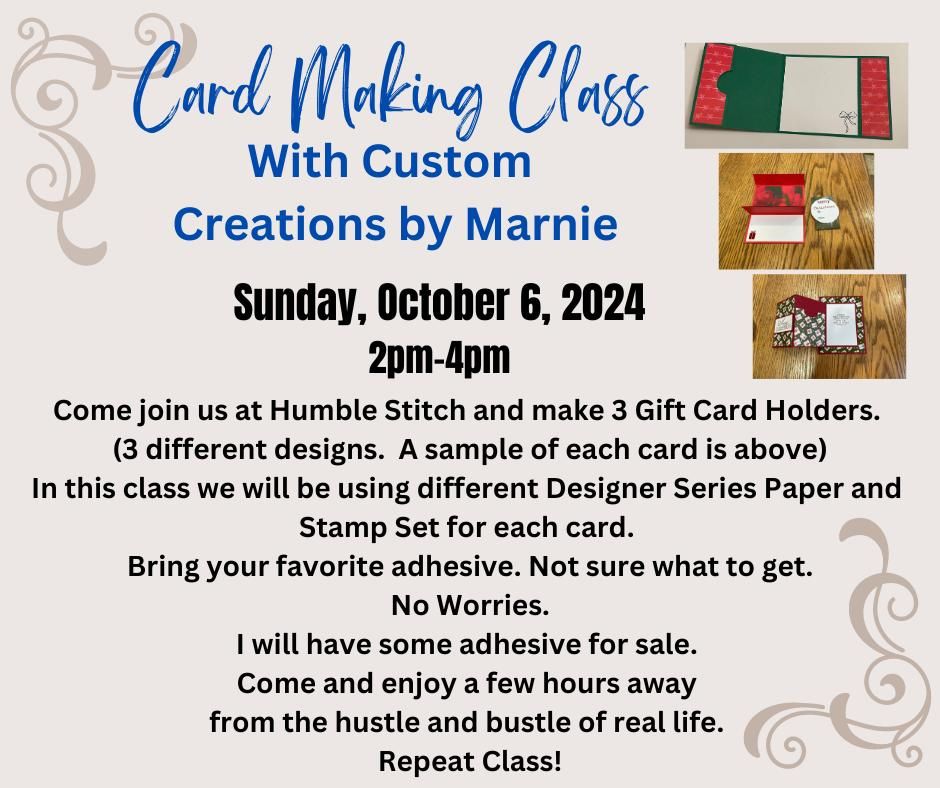 Card Making with Marnie  - October 6th