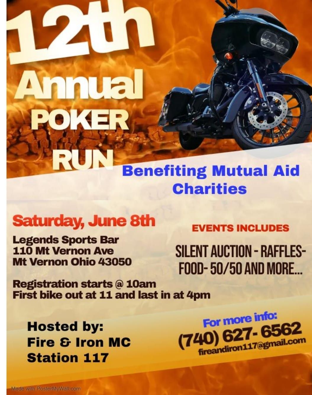 Fire and Iron Charity Poker Run to benefit Mutual Aid Charities 