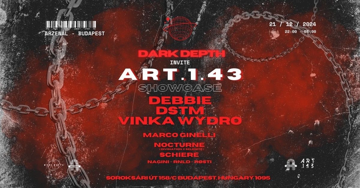 Dark Depth invites: ART1.43 PART ll. w\/ VINKA WYDRO (FR), DEBBIE (IT), DSTM (IT)