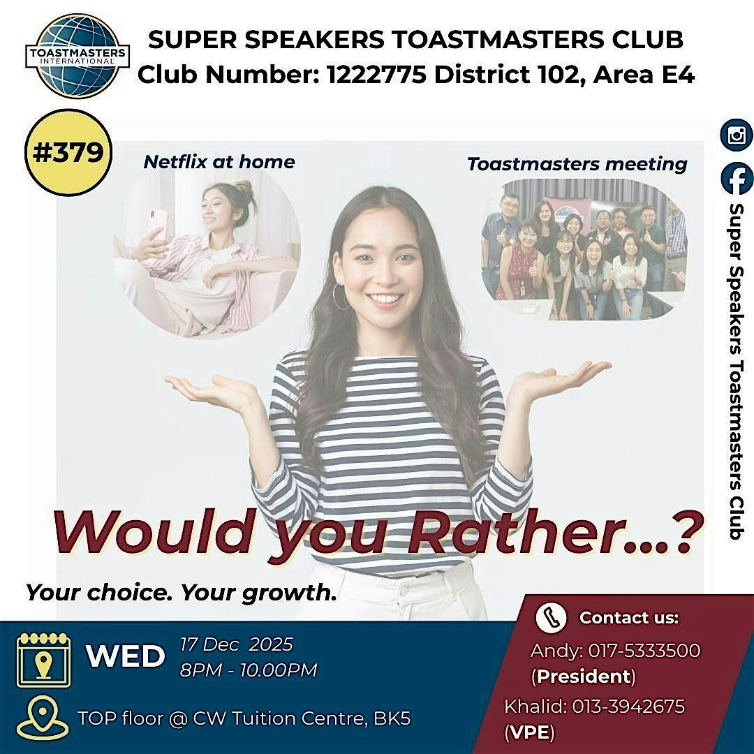 Toastmaster Meeting at Bandar Kinrara, Puchong