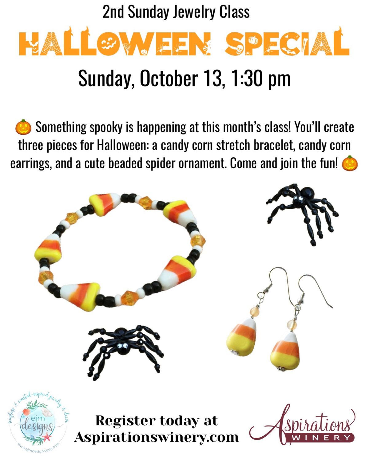 Halloween Jewelry Class with Elizabeth of EJM Designs