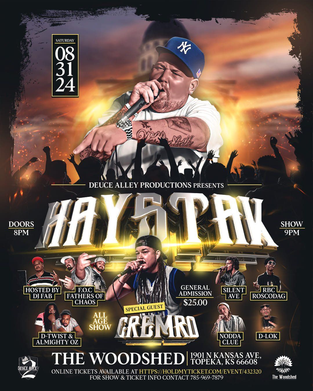 HAYSTAK LIVE IN NORTH TOPEKA 8-31-2024 @ THE WOODSHED EVENT CENTER