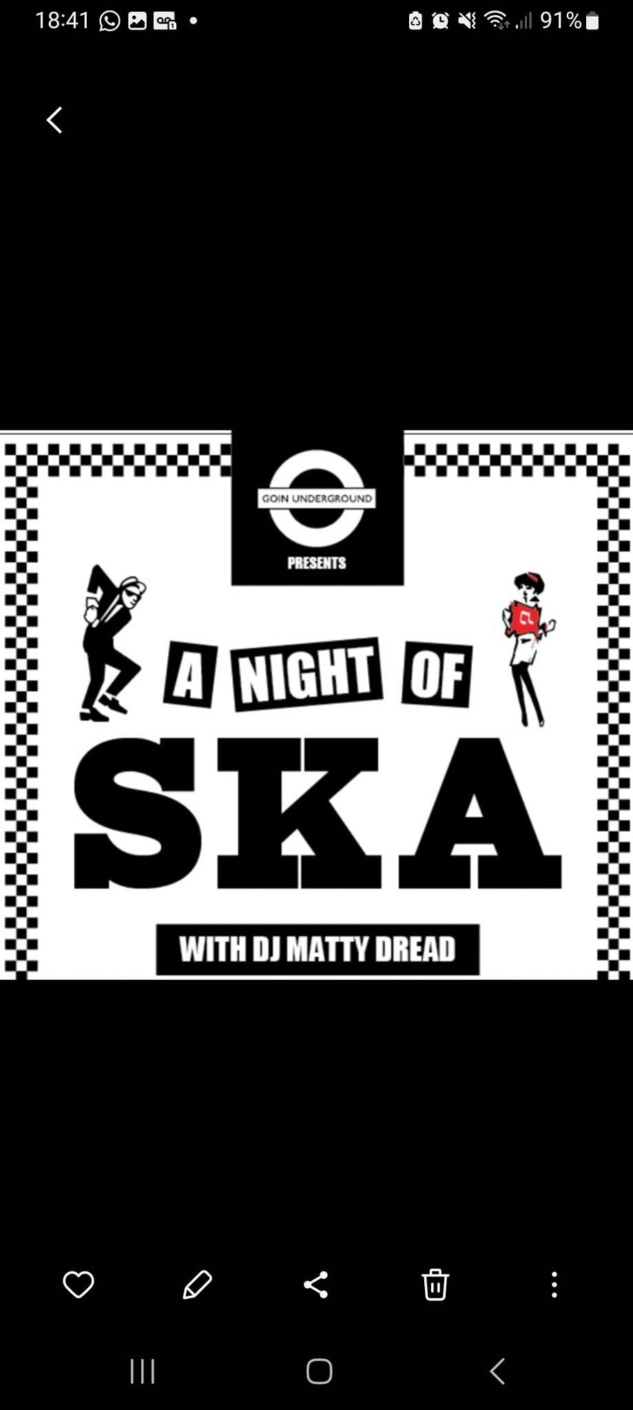 GOIN UNDERGROUND  A Night Of SkA , Lovers Rock & Reggae 