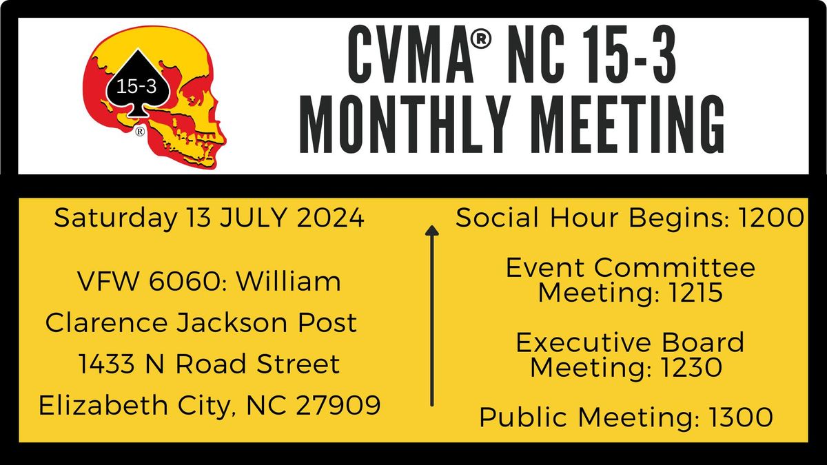 CVMA\u00ae NC 15-3 Monthly Meeting