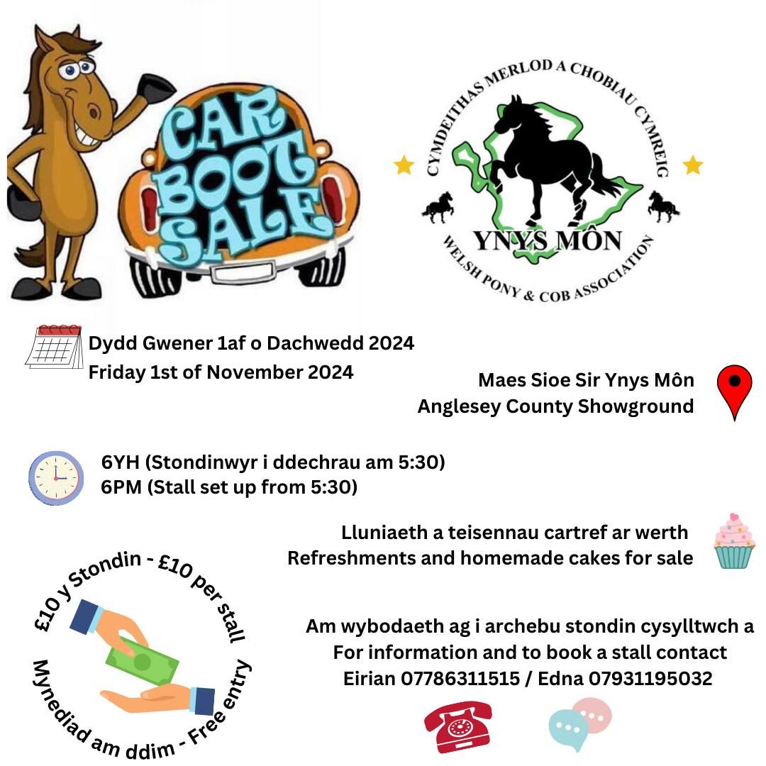 Indoor Equine  car Boot Sale - S\u00eal cist car\/lorri Dan Do 2024