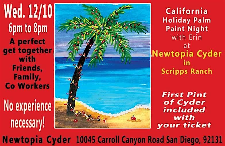 Holiday Palm Tree in Scripps Ranch Paint and Cyder