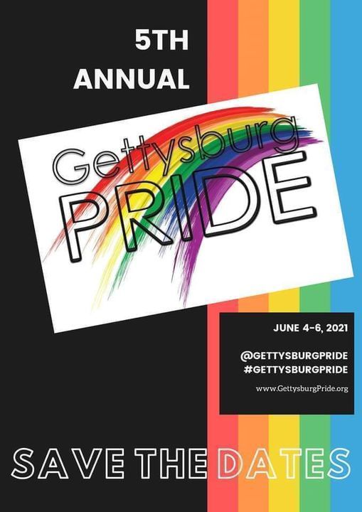 5th Annual Gettysburg Pride June 4-6, 2021