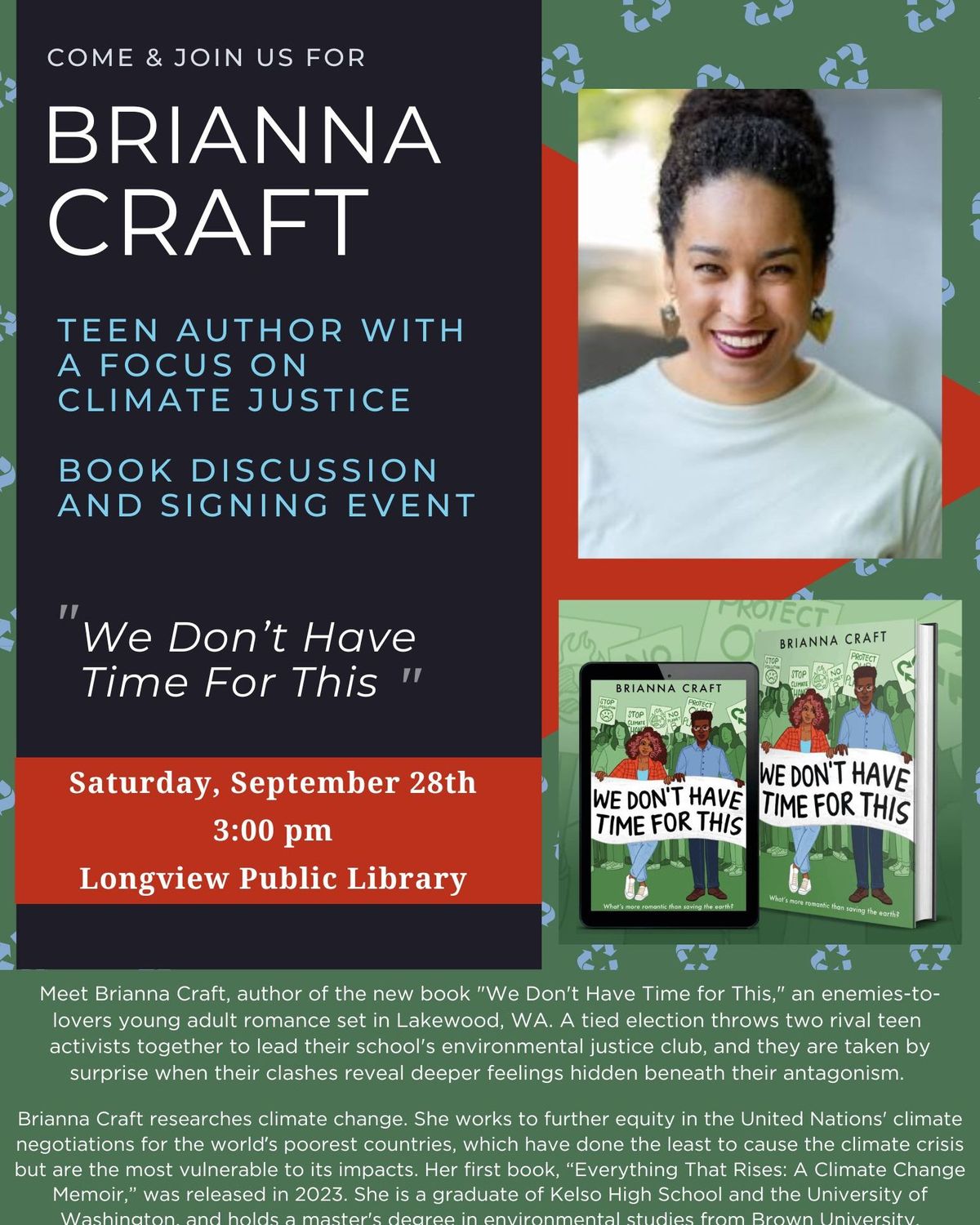 Join Magpie September 28th 3PM @Longview Library