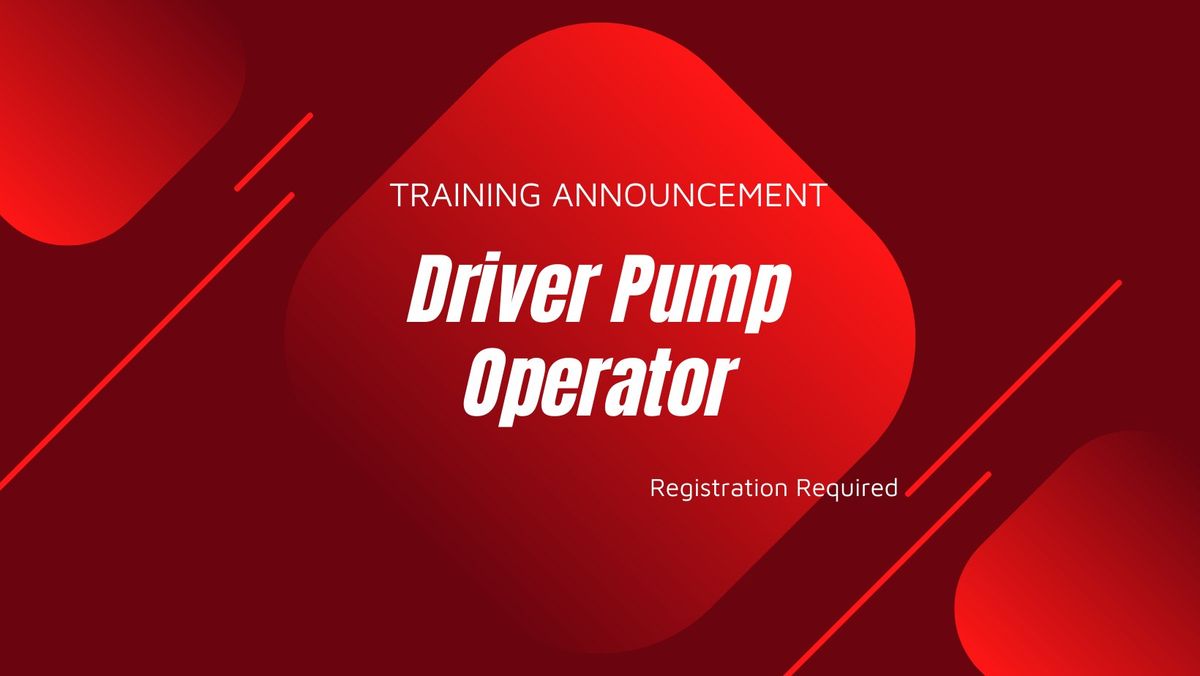 Driver Pump Operator