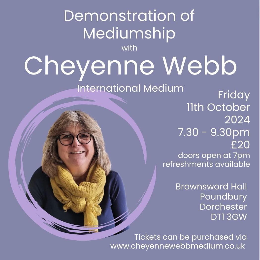 EVENING OF MEDIUMSHIP WITH INTERNATIONAL MEDIUM CHEYENNE WEBB