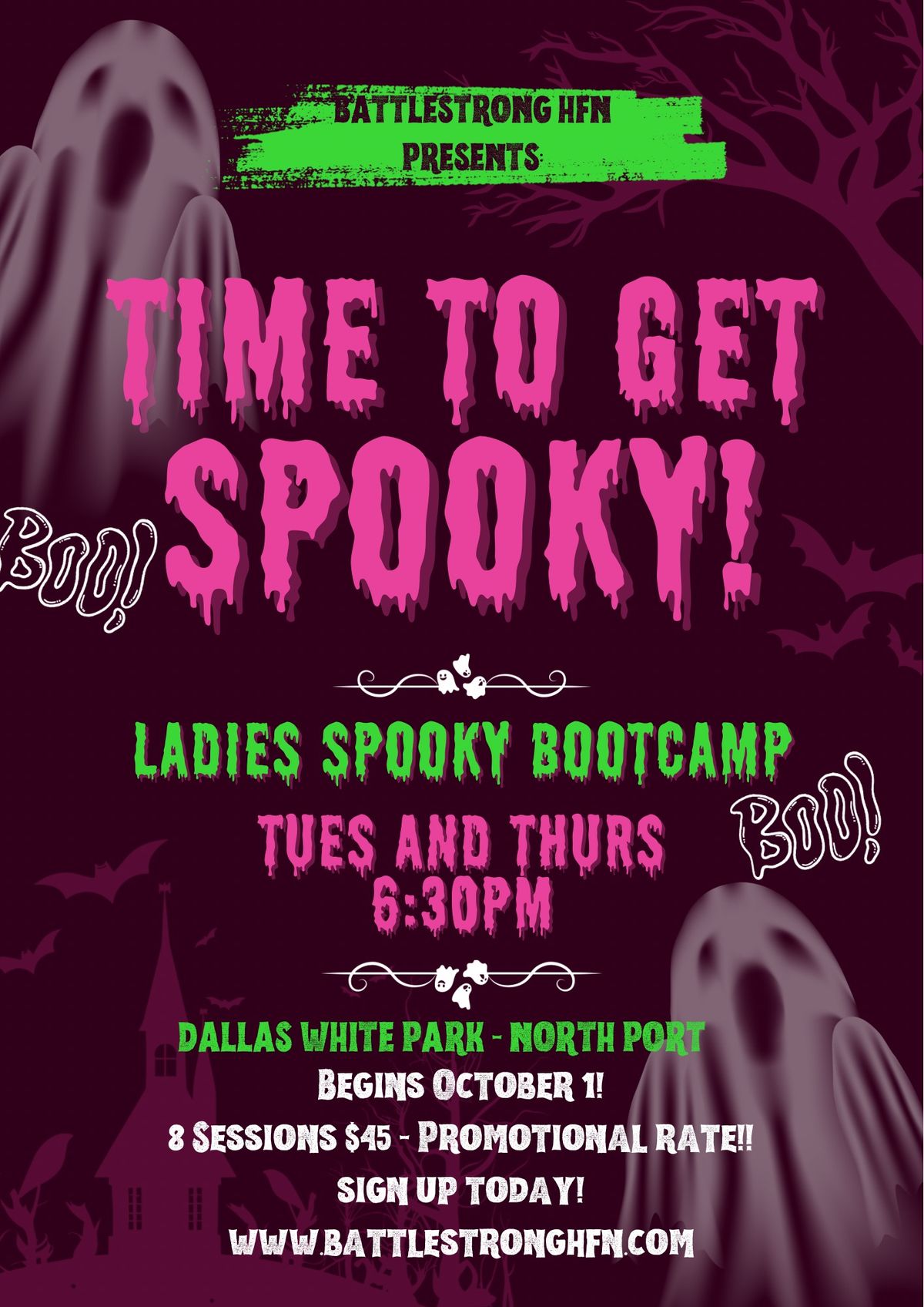 \ud83c\udf83 Spooktober Ladies BootCamp in the Park \ud83d\udc7b