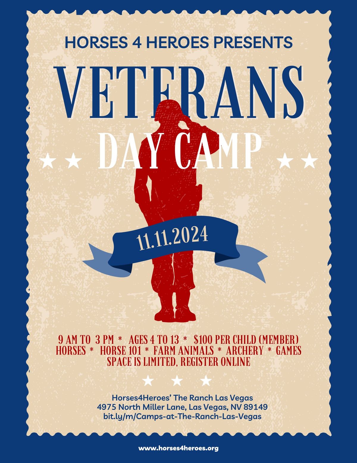 Veterans Day Camp at The Ranch