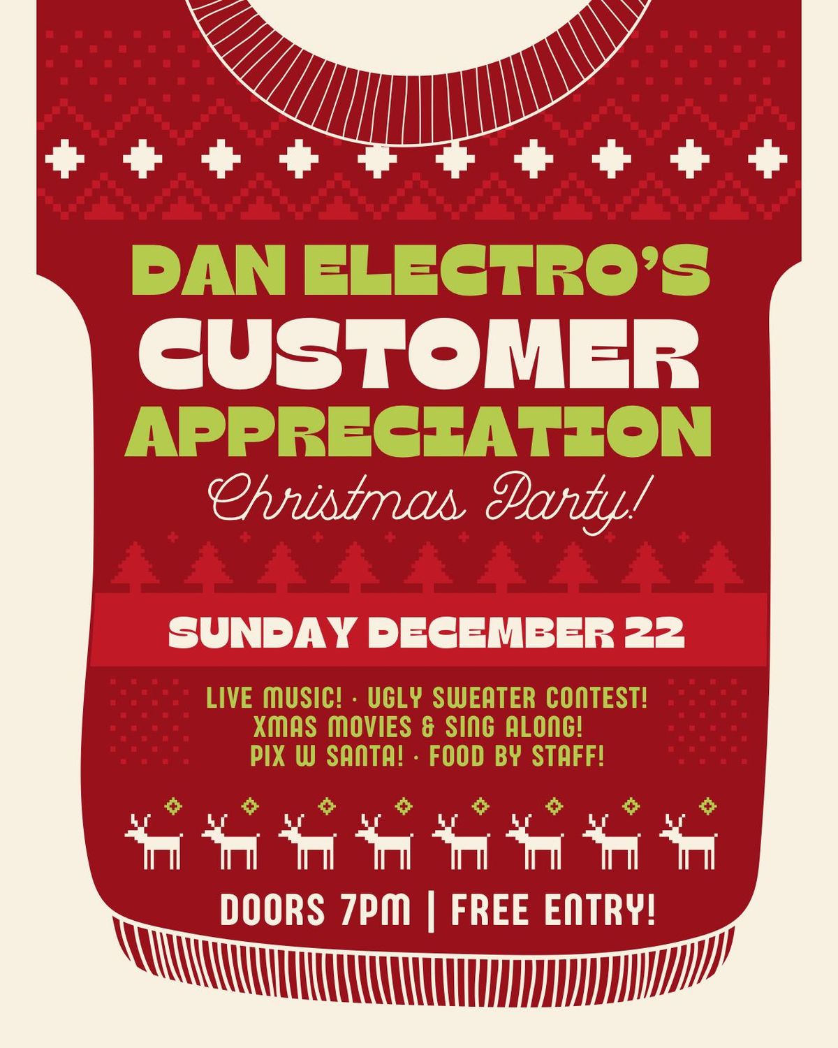 Dan Electro's Customer Appreciation Xmas Party!