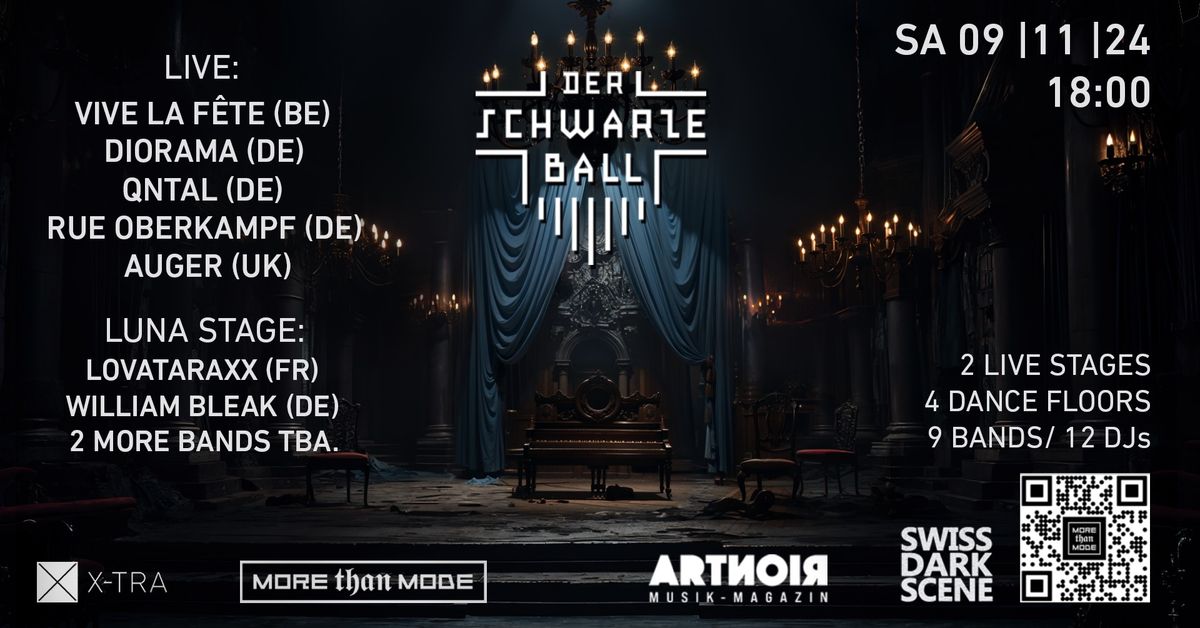 Der Schwarze Ball: Vive la F\u00eate, Diorama, QNTAL, Rue Oberkampf, Auger + LUNA-Stage + 3 Floors\/12DJs