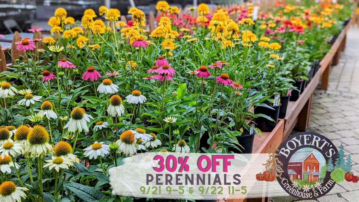 September Super Sale: 30% off Perennials