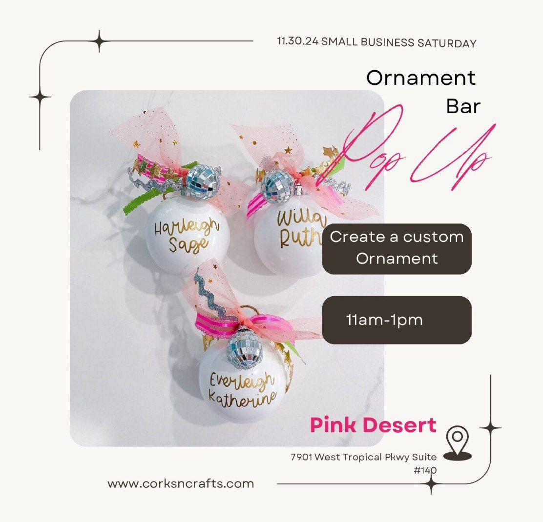 Ornament Bar \u201cPop Up\u201d at Pink Desert