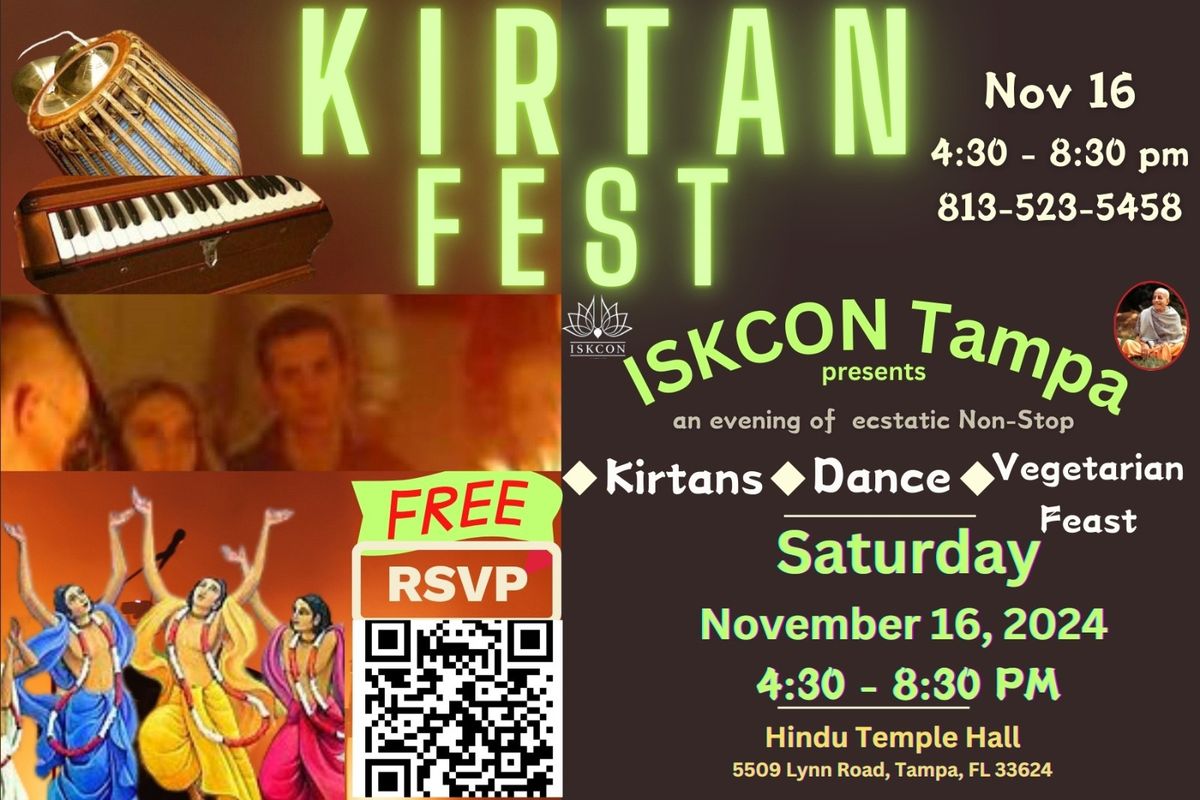 Ecstatic Kirtans, Music, Dance, & Vegetarian Dinner