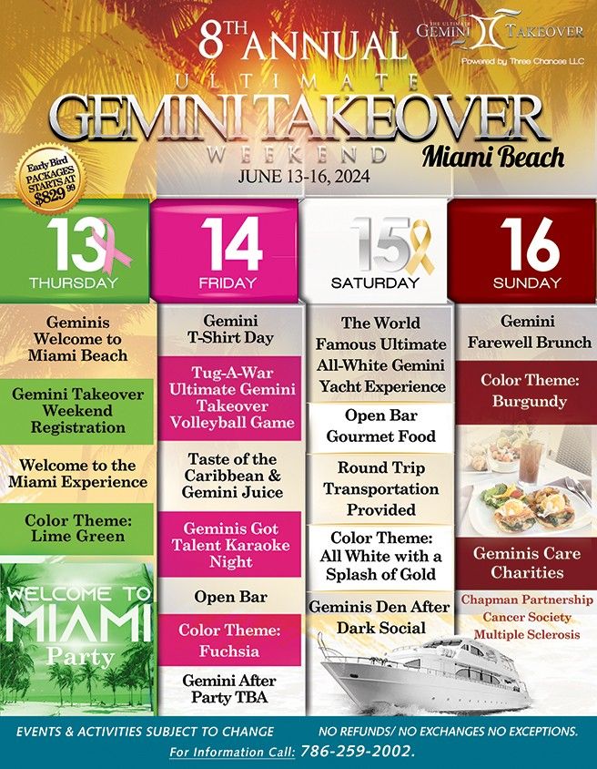 Gemini Takeover: 2024 Ultimate Gemini Weekend