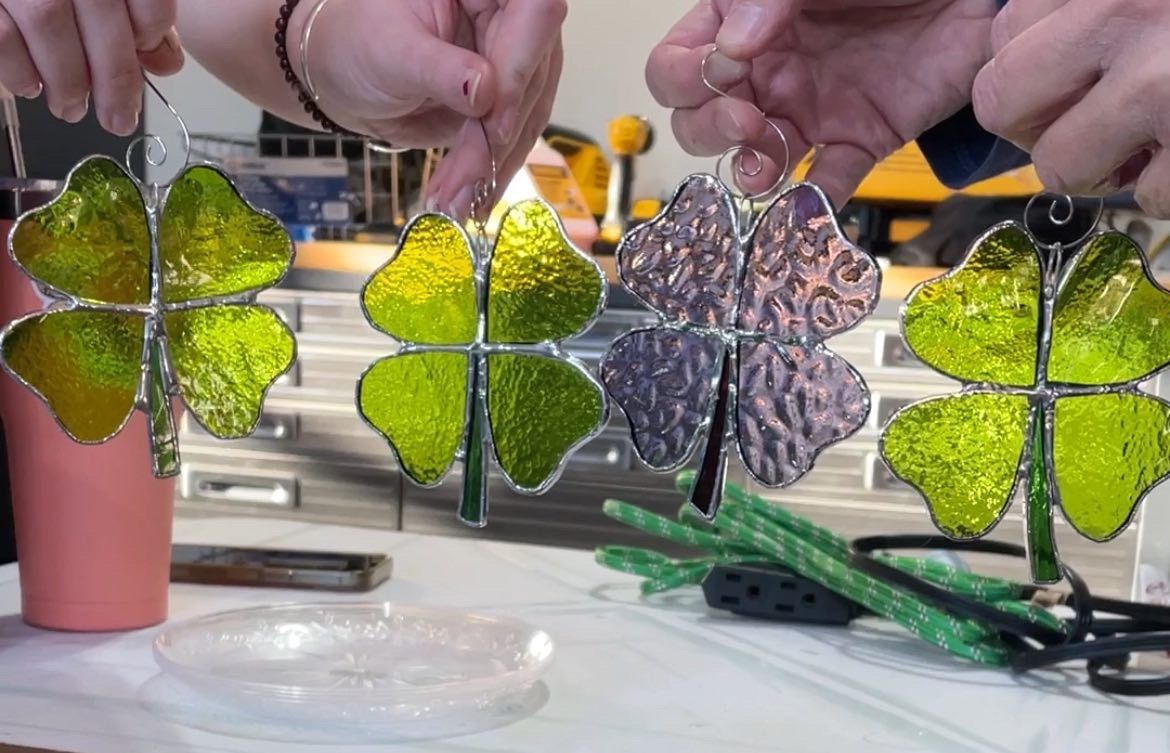 Stained Glass Shamrocks