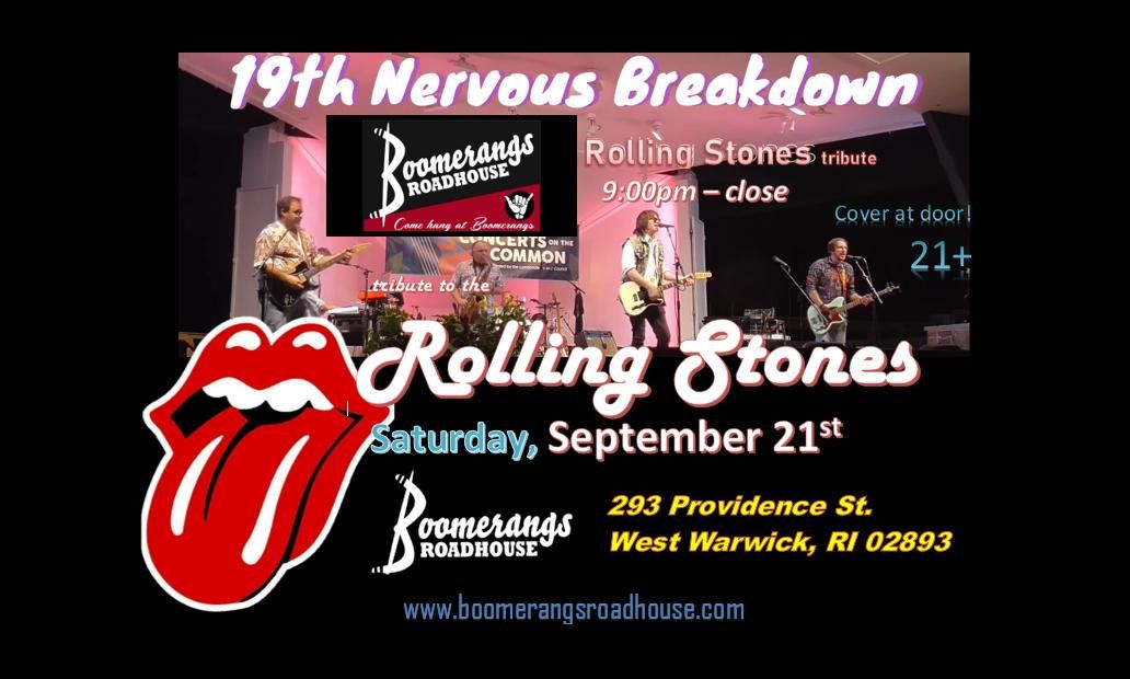 Rolling Stones tribute, "19th Nervous Breakdown" debuts at Boomerangs in West Warwick RI