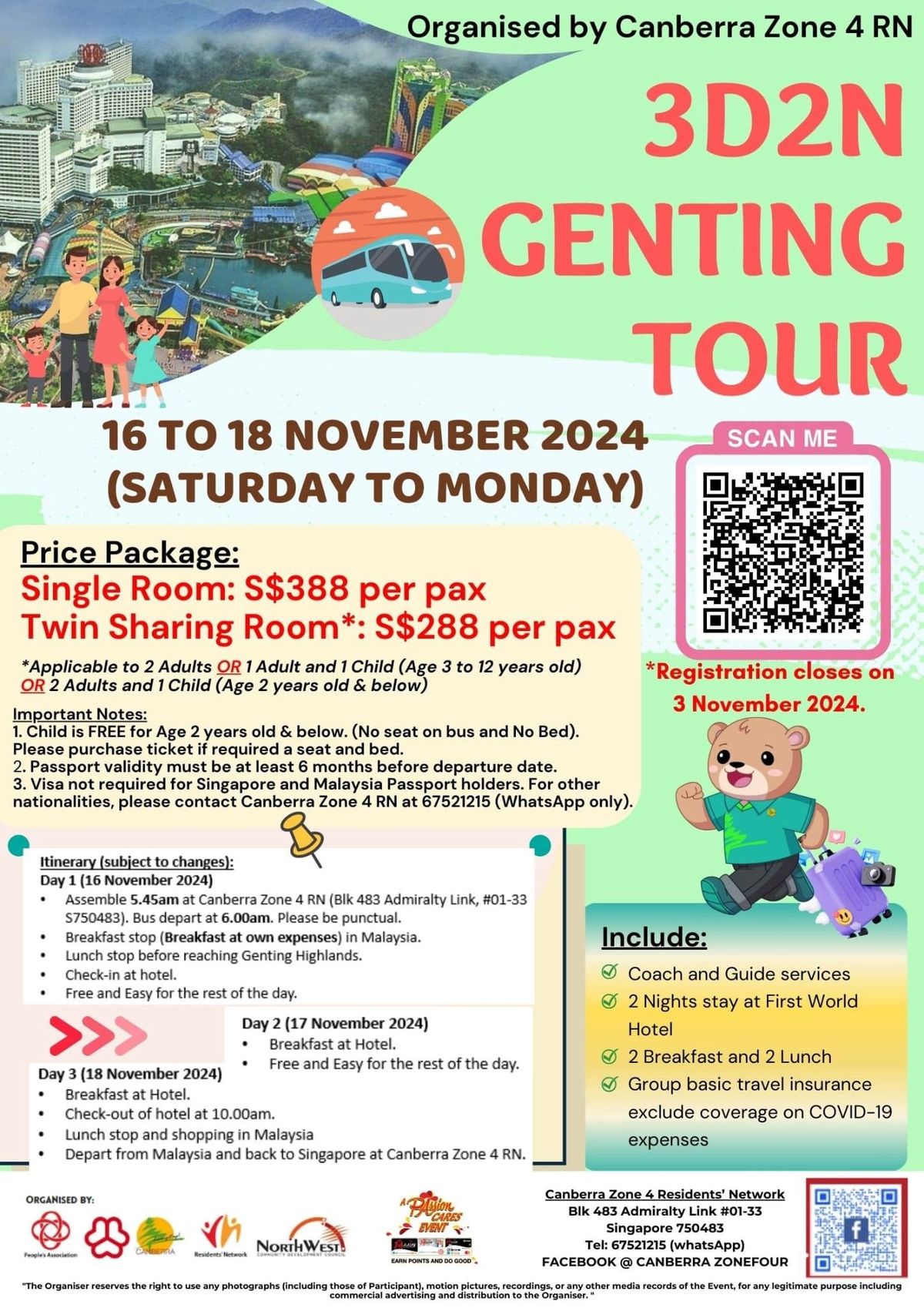 3D2N Genting Highlands Tour (Malaysia)